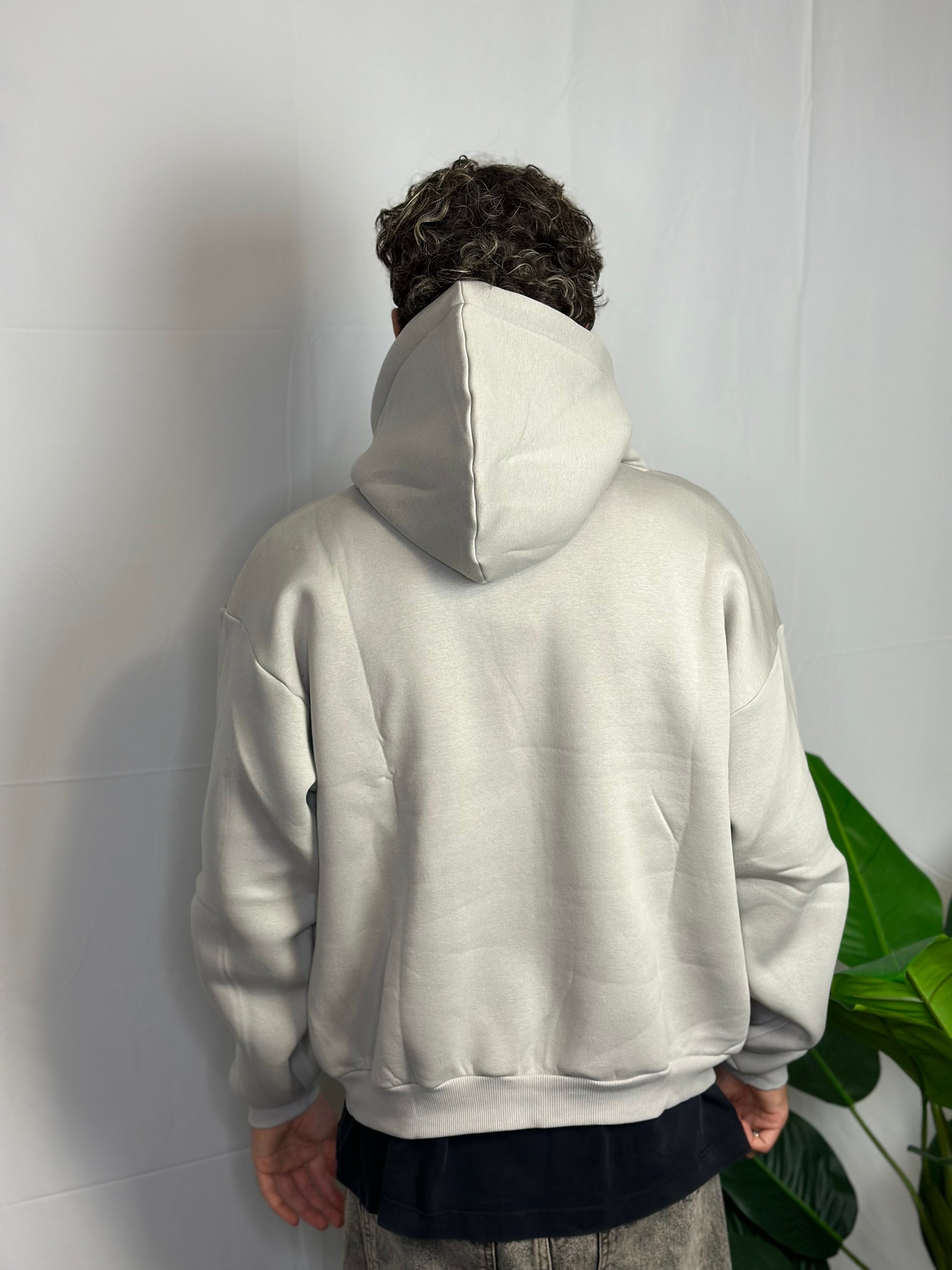 Felpa Boxy Fit Ghiaccio