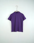 T-shirt colletto basic viola bambino