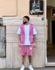 Completo corto (gilet, bermuda a costine) Fuxia