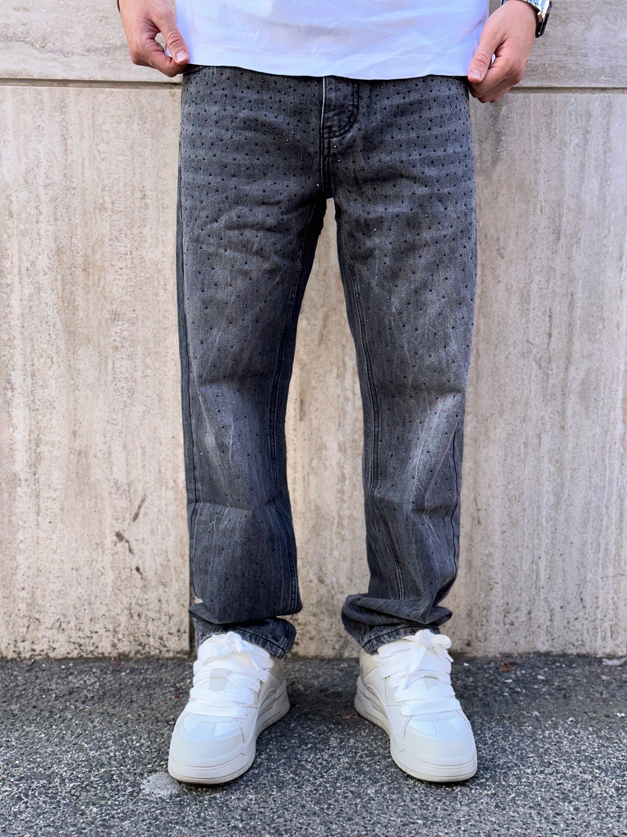 Jeans Diamonds Grigio