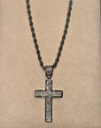 Collana Treccia Croce Argento
