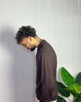Polo Basic Mezza Zip Marrone