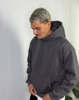 Felpa Boxy Fit Piombo