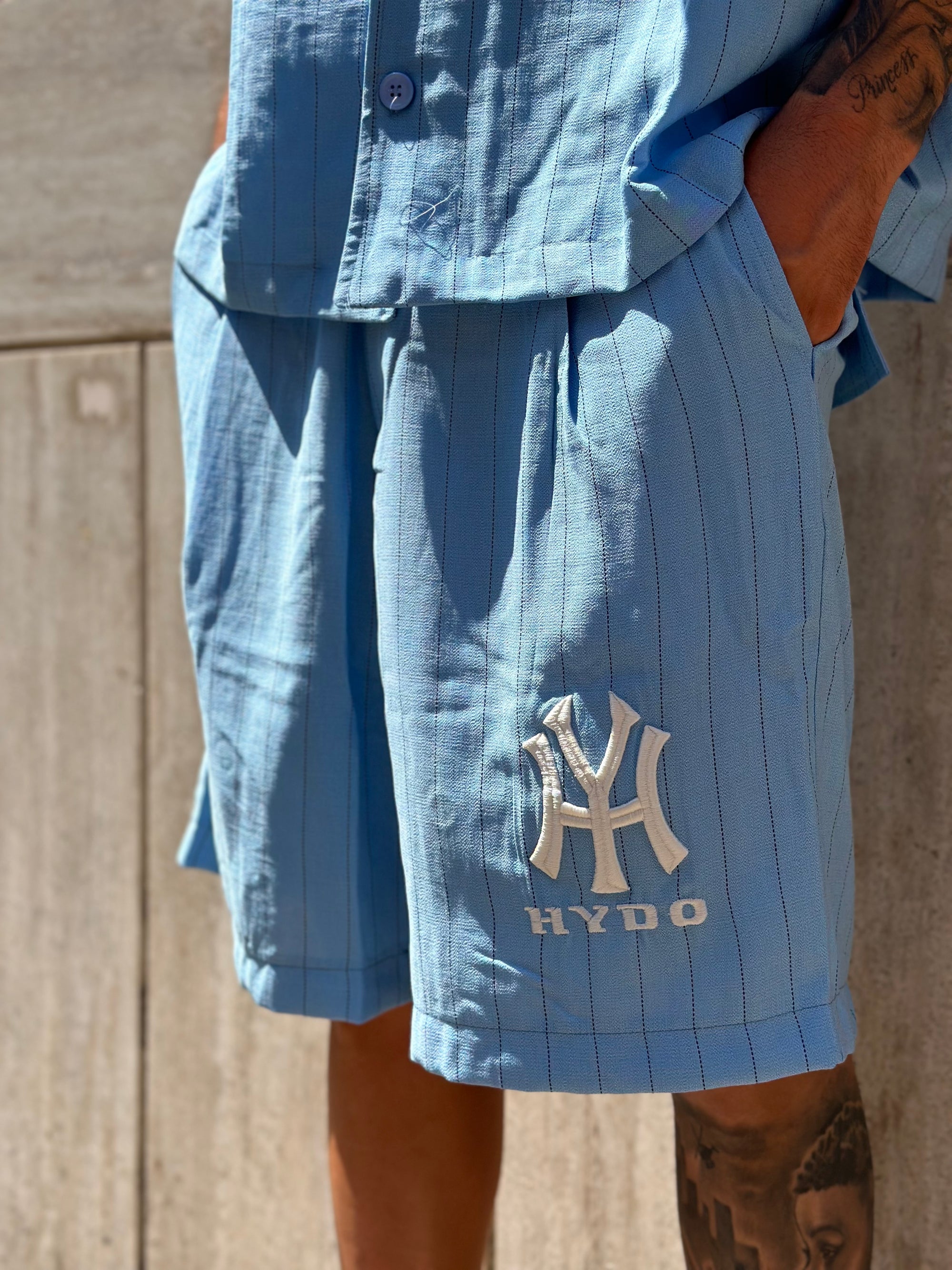 NY YANKEES CORDSET RIGHE CELESTE