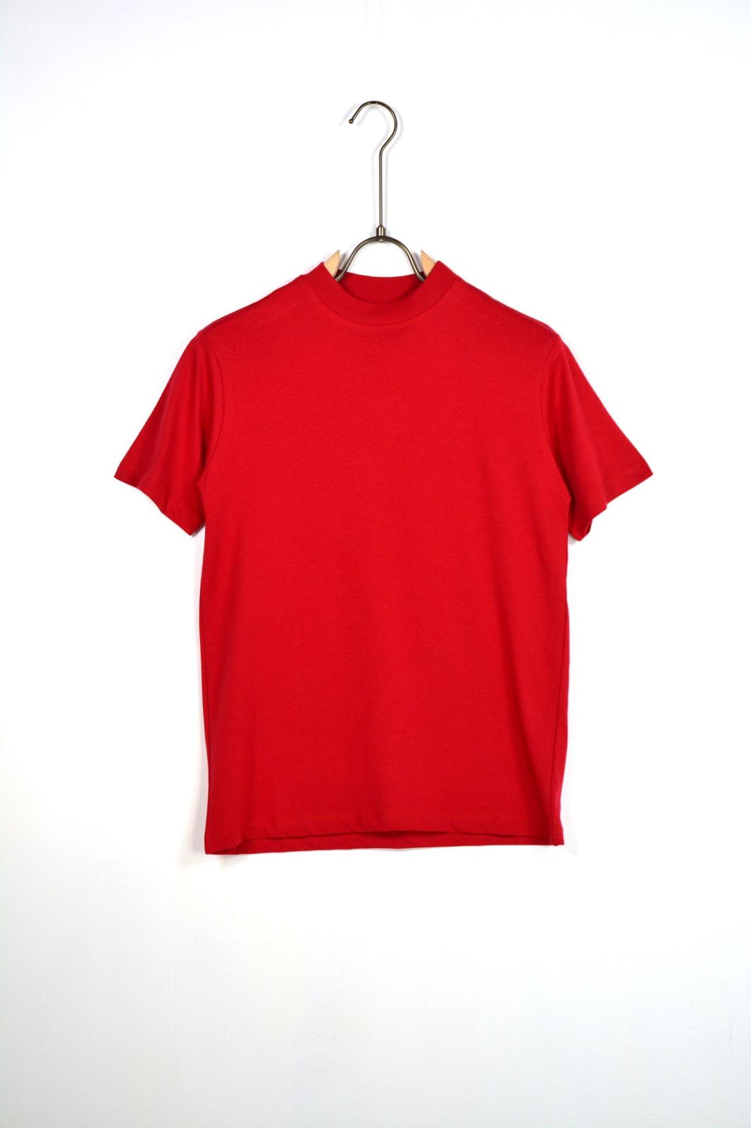 T-shirt colletto basic rossa bambino