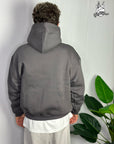 Felpa Boxy Fit Piombo