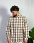Camicia Quadri Beige
