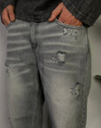 Jeans Flared America Grigio Chiaro