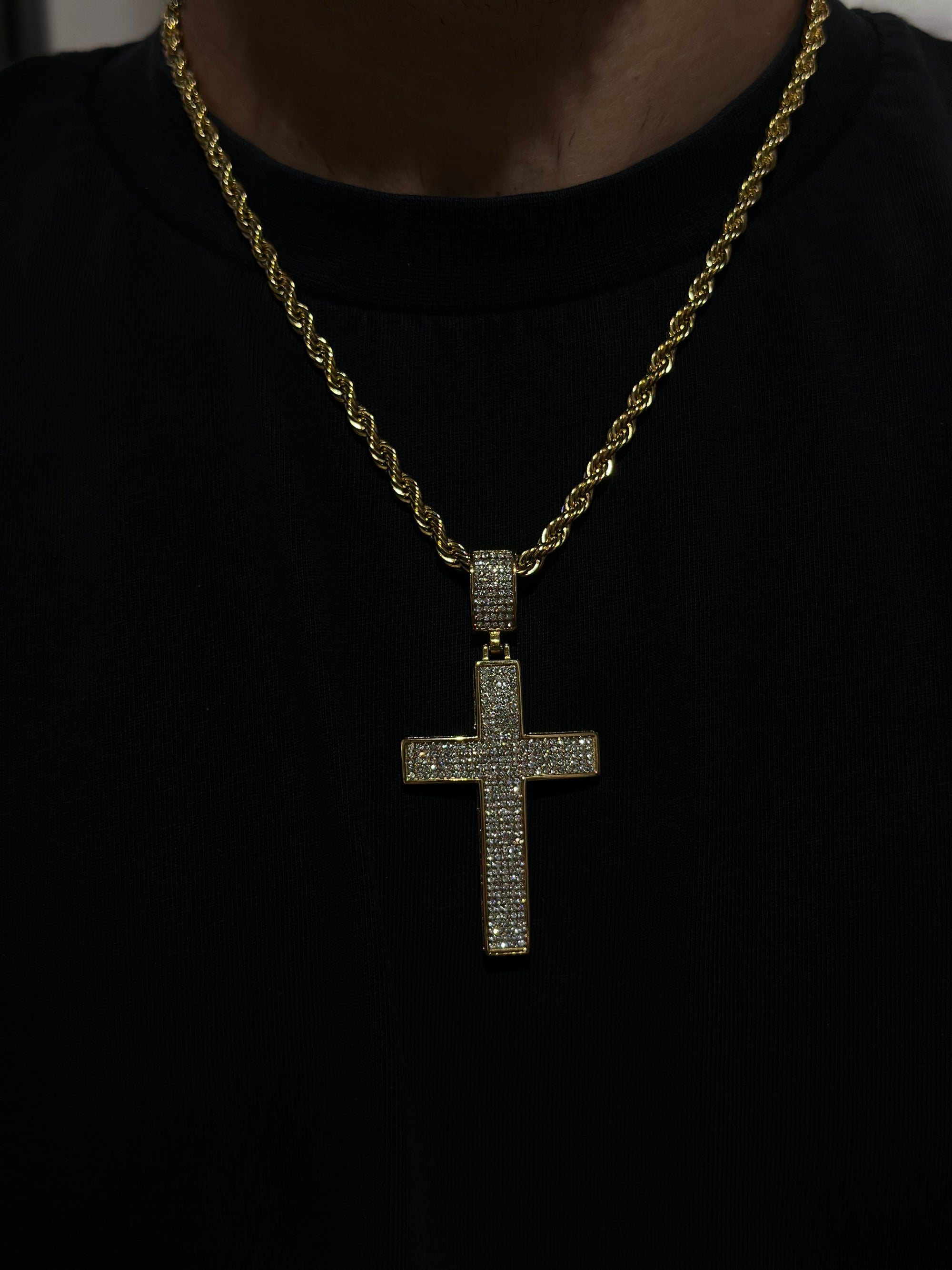 Collana Treccia Croce Oro