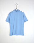 T-shirt colletto basic celestino