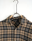 Camicia Over Quadri Beige