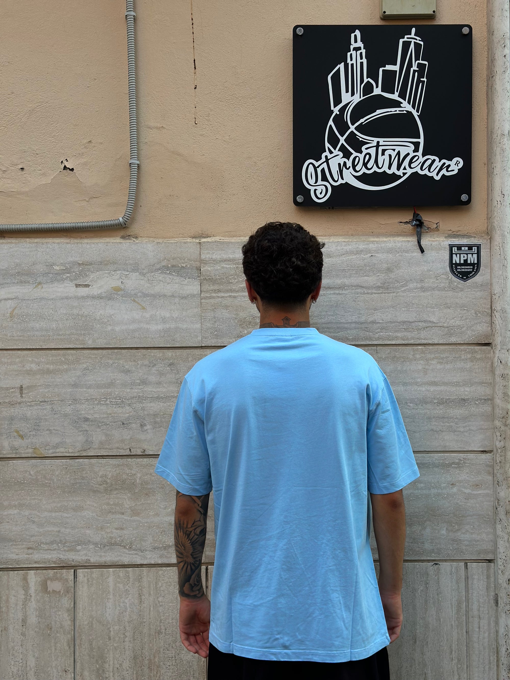 T-shirt Premium Over Celeste