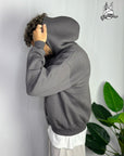 Felpa Boxy Fit Piombo