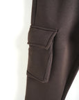 Pantalone Tuta Cargo Felpato Marrone