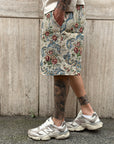 Pantaloncino Floreale Beige