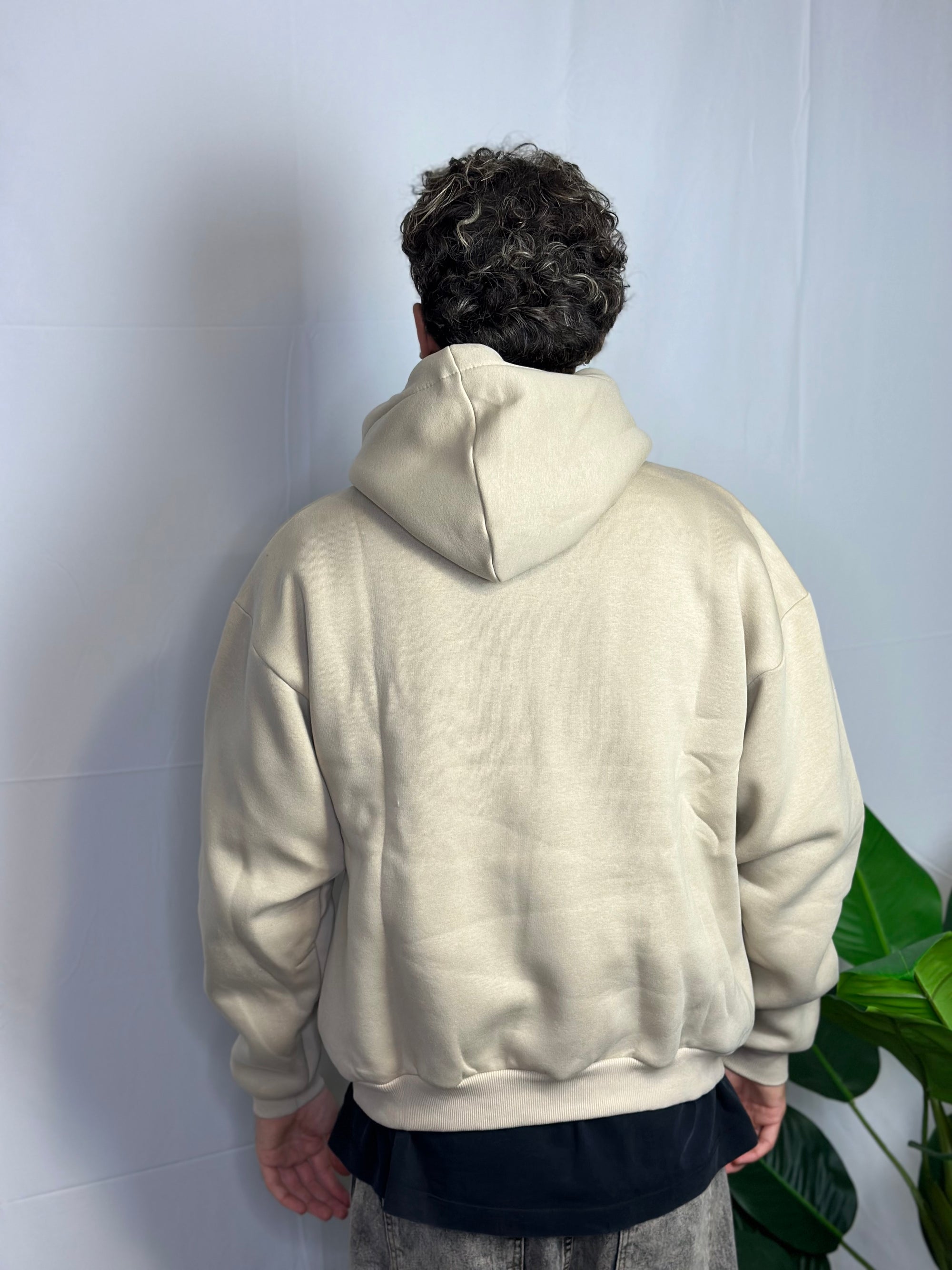 Felpa Boxy Fit Beige