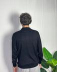 Polo Basic Mezza Zip Nera