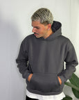 Felpa Boxy Fit Piombo