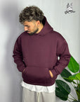 Felpa Boxy Fit Bordeaux