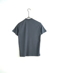 T-shirt colletto basic piombo