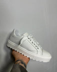 SNEAKERS STREETWEAR BIANCHE IN PELLE