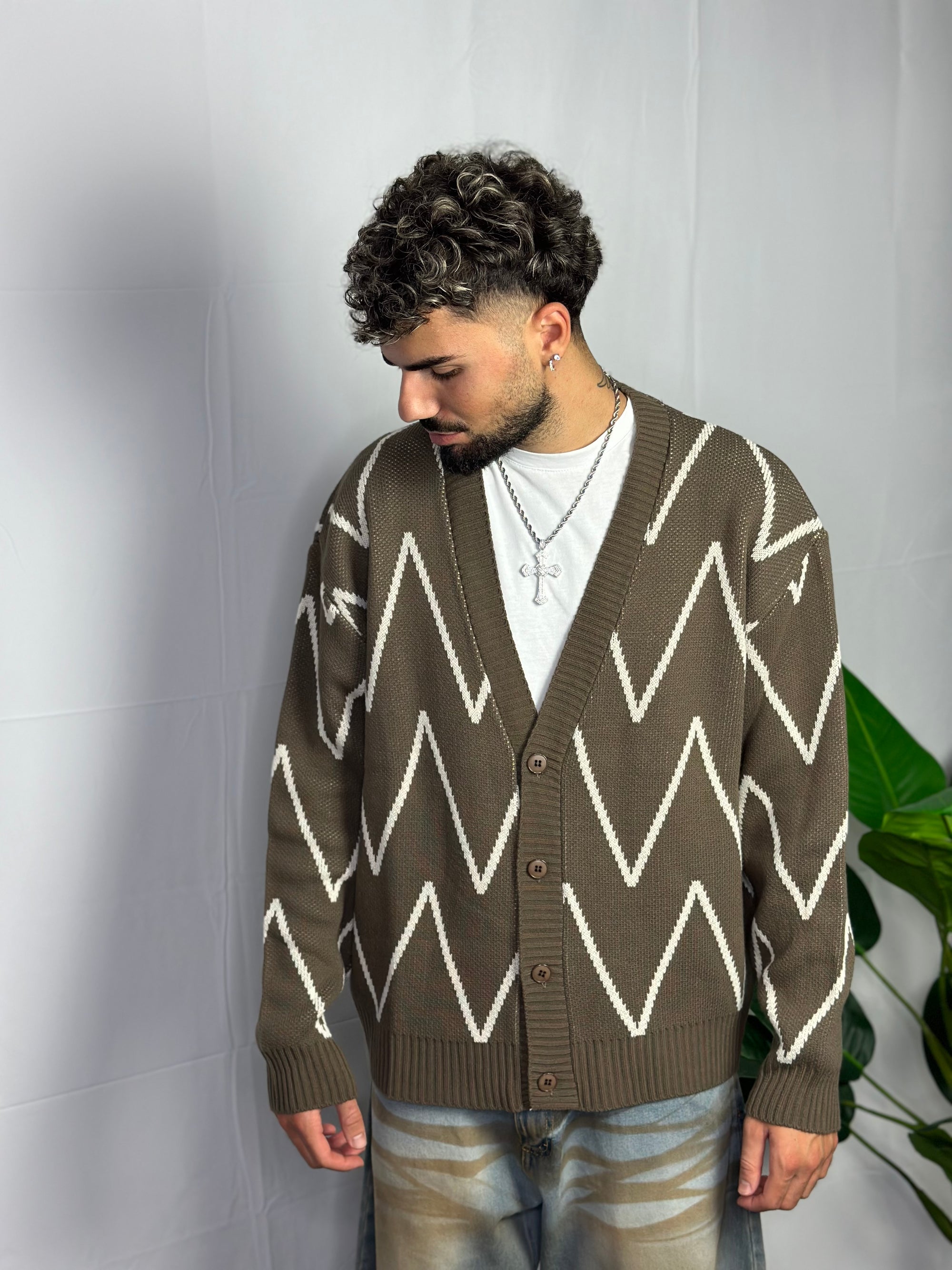 Cardigan Mix Marrone