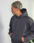 Felpa Boxy Fit Piombo