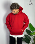 Felpa Boxy Fit Rossa