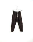 Pantalone Tuta Cargo Felpato Marrone