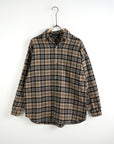 Camicia Over Quadri Beige