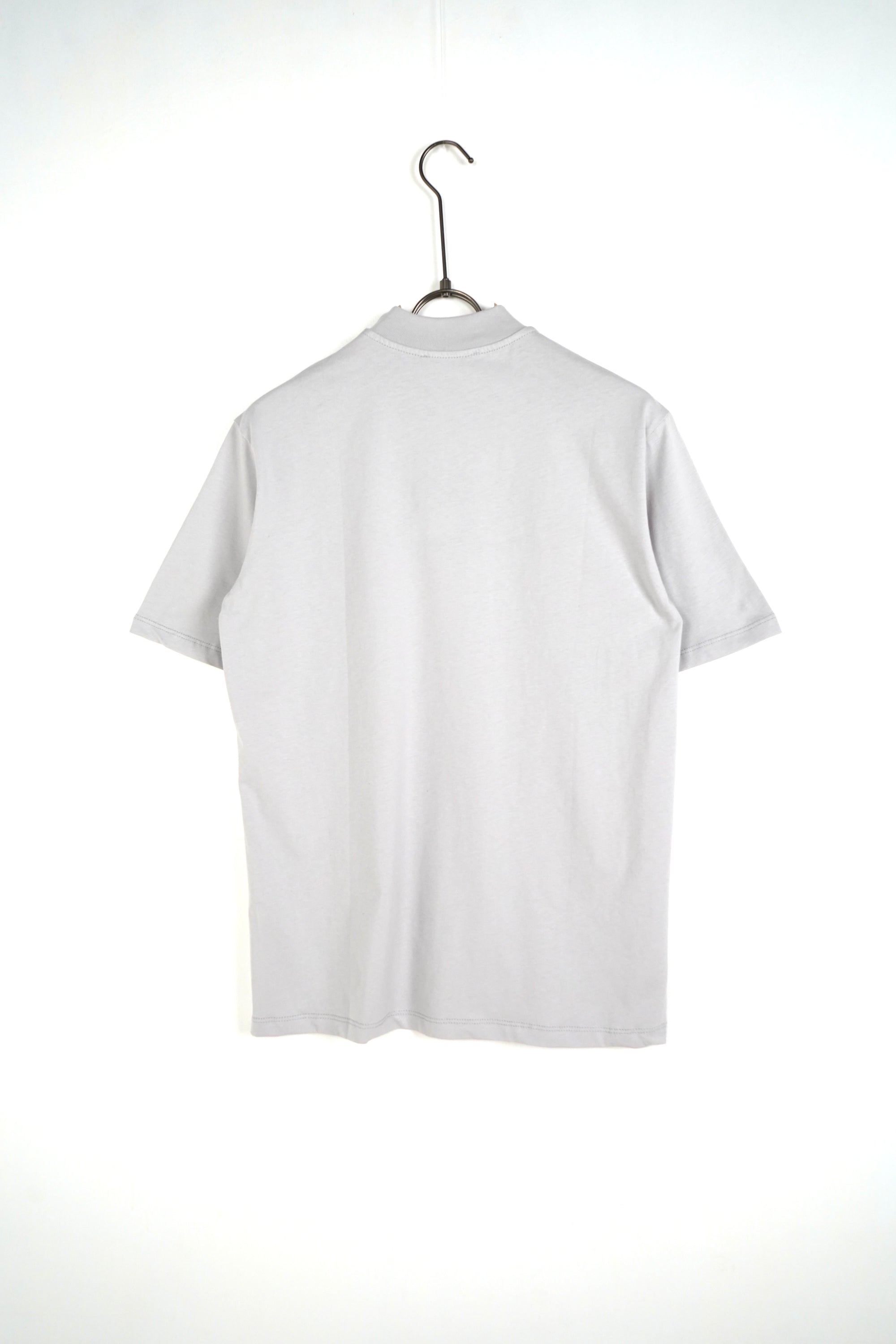 T-shirt colletto basic grigia chiaro