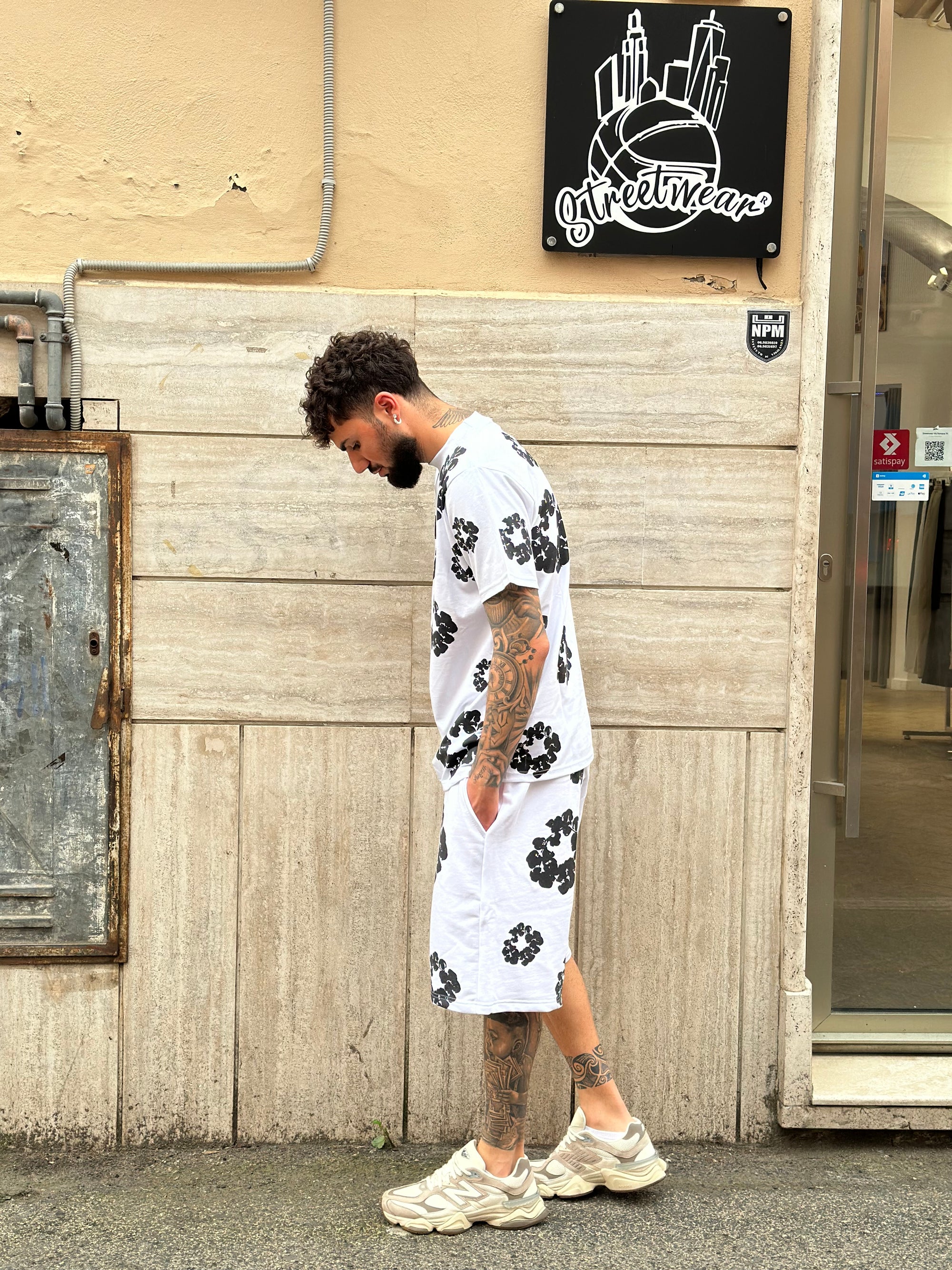 Coordinato Fiorato Bianco