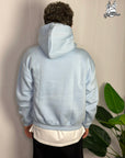 Felpa Boxy Fit Celeste