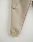 Pantalone Tuta Cargo Felpato Beige