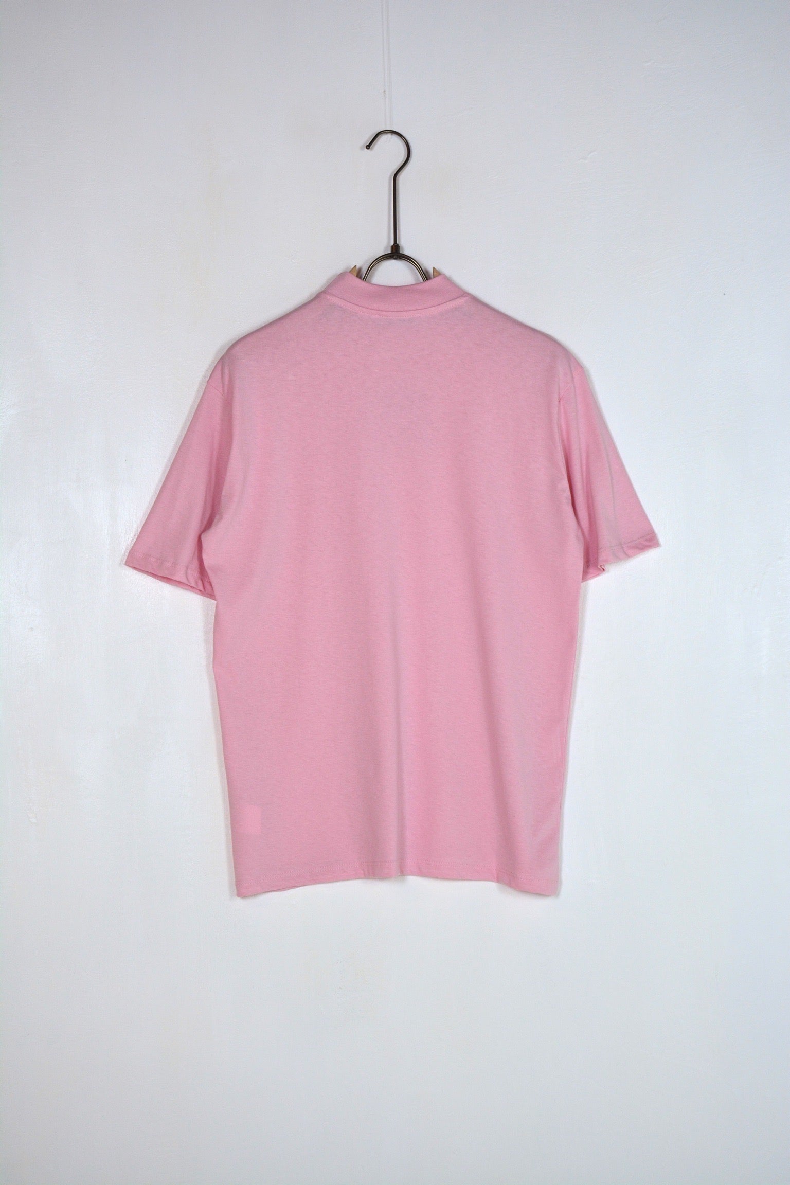 T-shirt colletto basic rosa