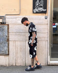Coordinato Fiorato Nero