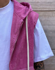 Completo corto (gilet, bermuda a costine) Fuxia