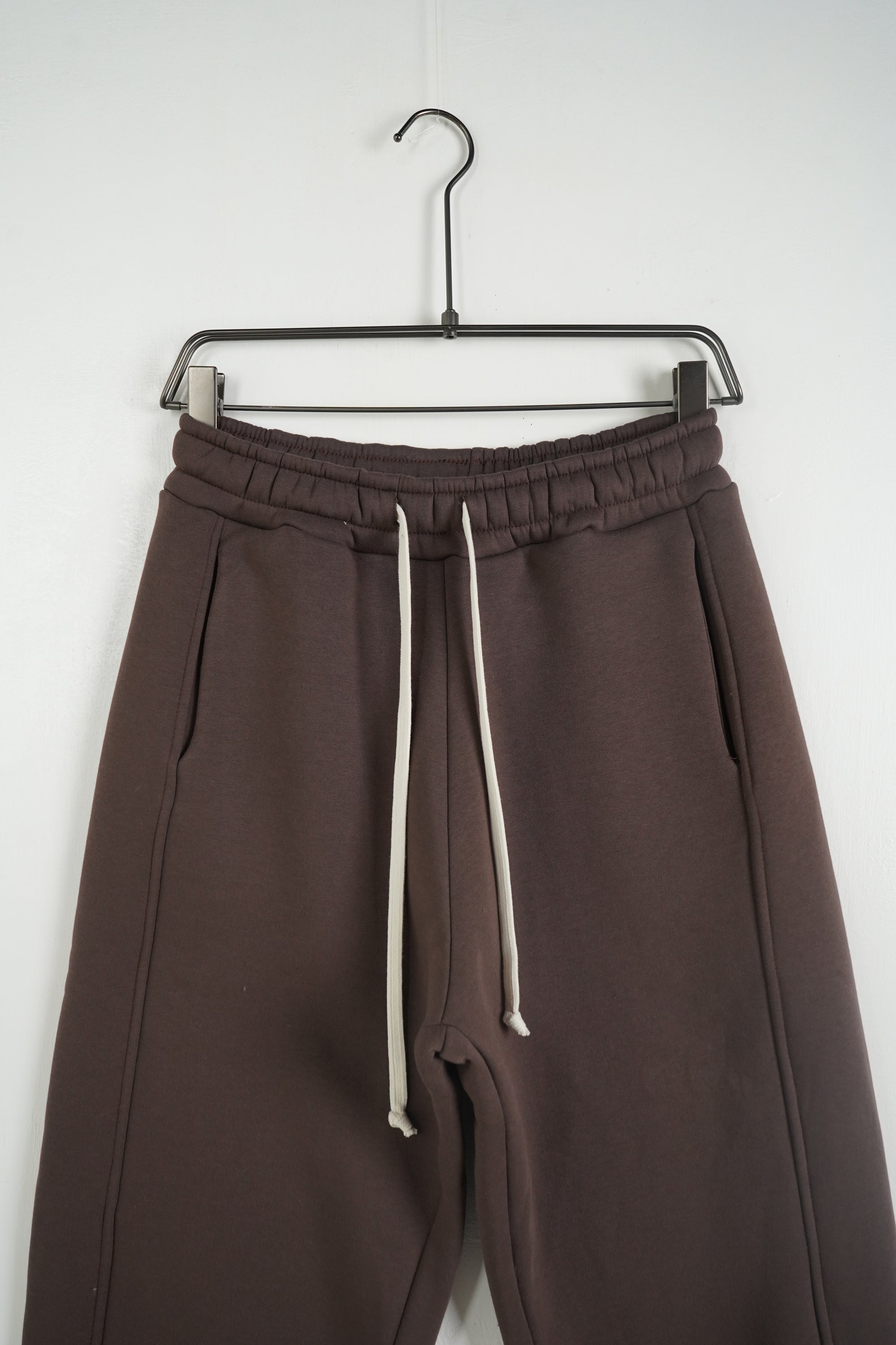Pantalone Tuta Baggy Felpato Marrone