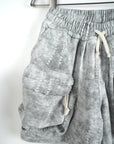 Pantaloncino Tasconi Frontali Sfrangiato Grigio