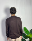 Polo Basic Mezza Zip Marrone