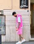 Completo corto (gilet, bermuda a costine) Fuxia