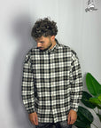 Camicia Over Quadri B/N