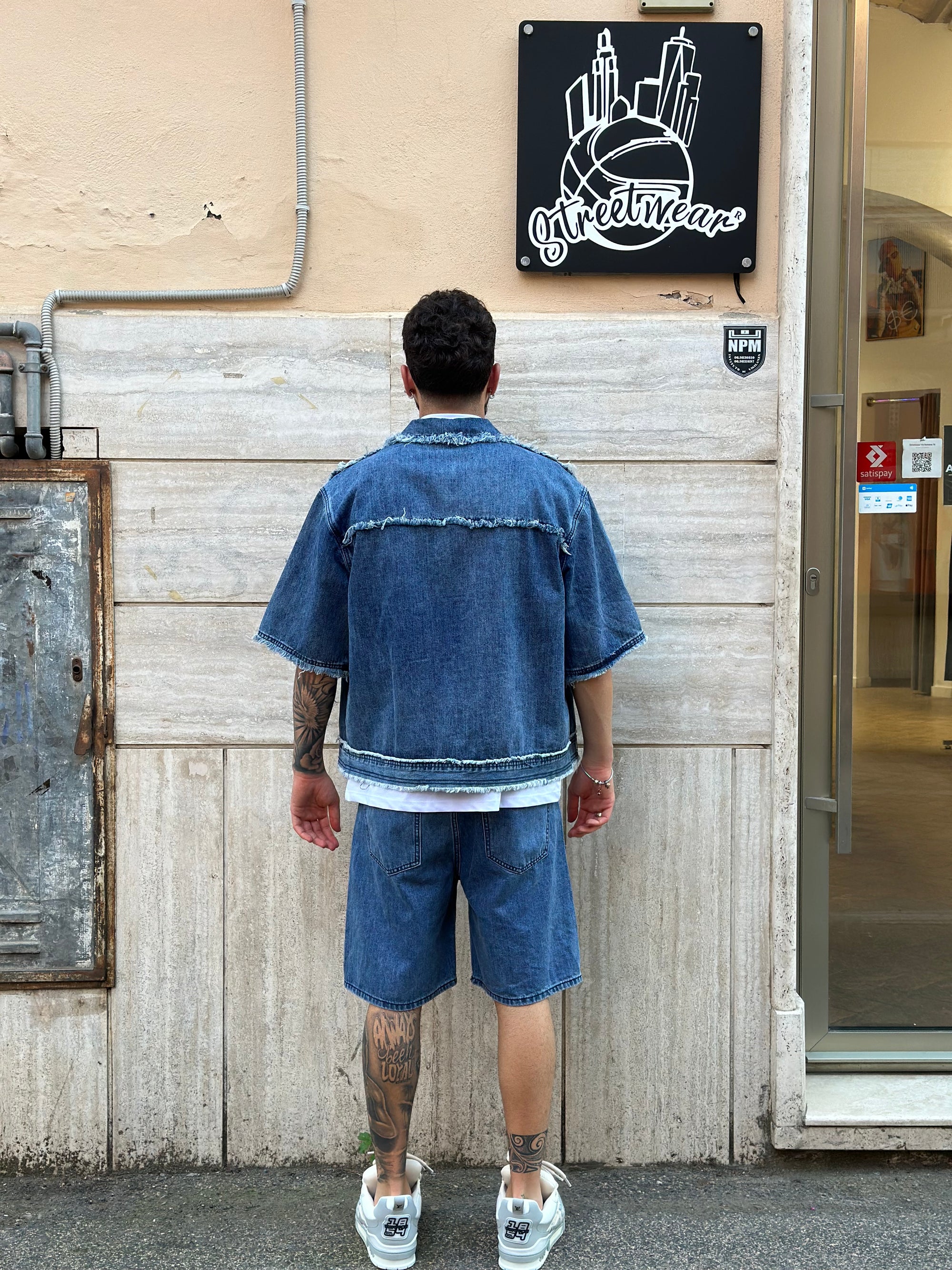 Coordinato Denim Sfrangiato