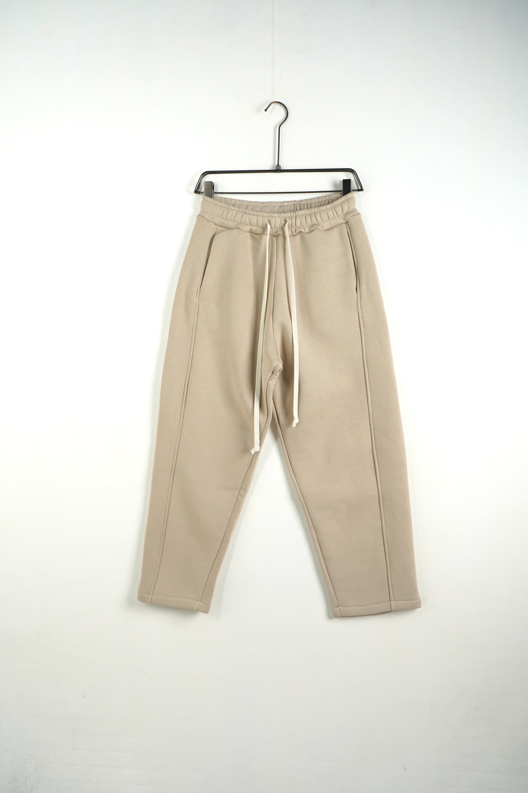 Pantalone Tuta Baggy Felpato Beige