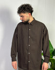 Camicia Millerighe Marrone