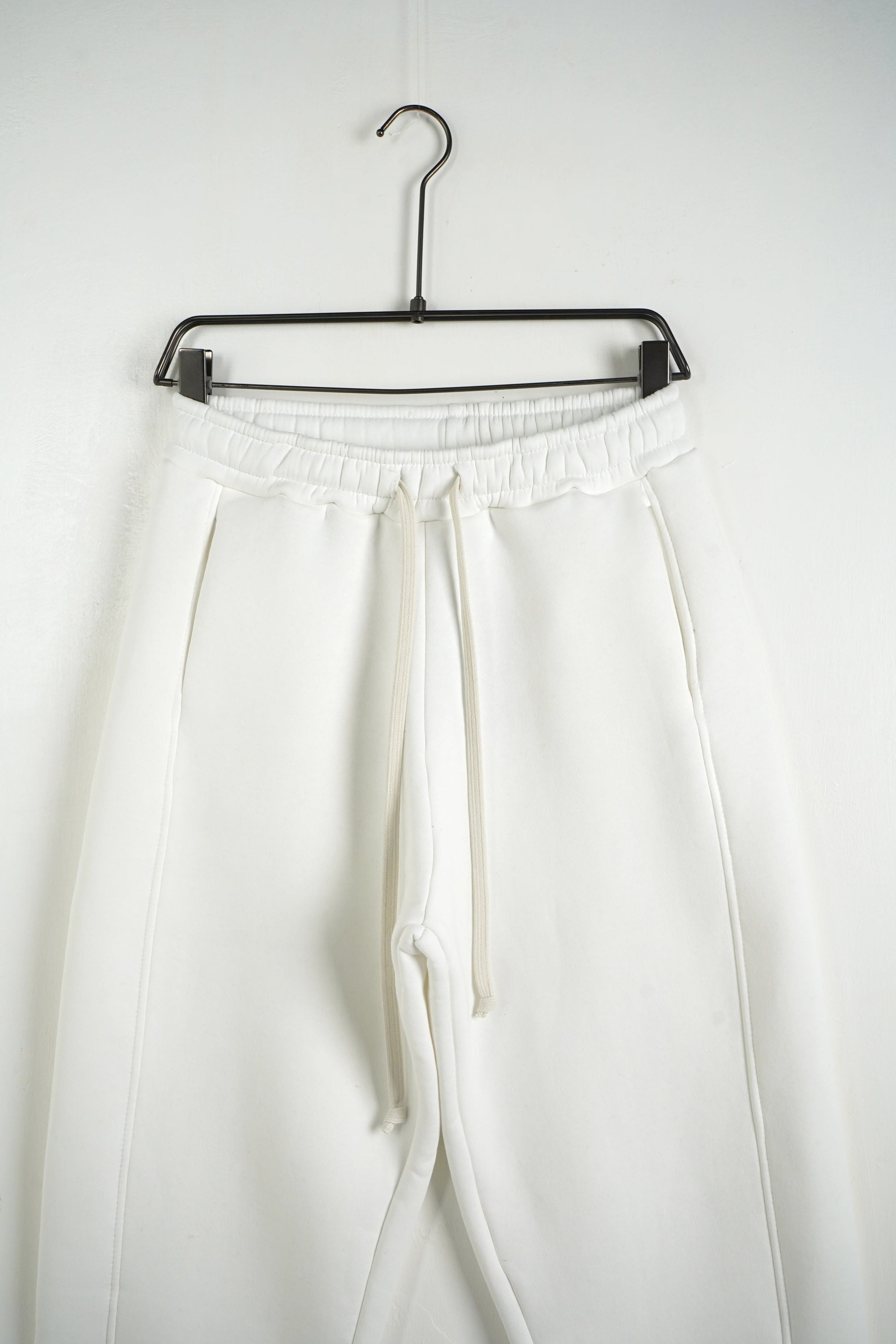 Pantalone Tuta Baggy Felpato Bianco