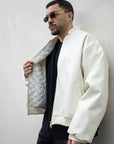 Bomber Ecopelle Bianco