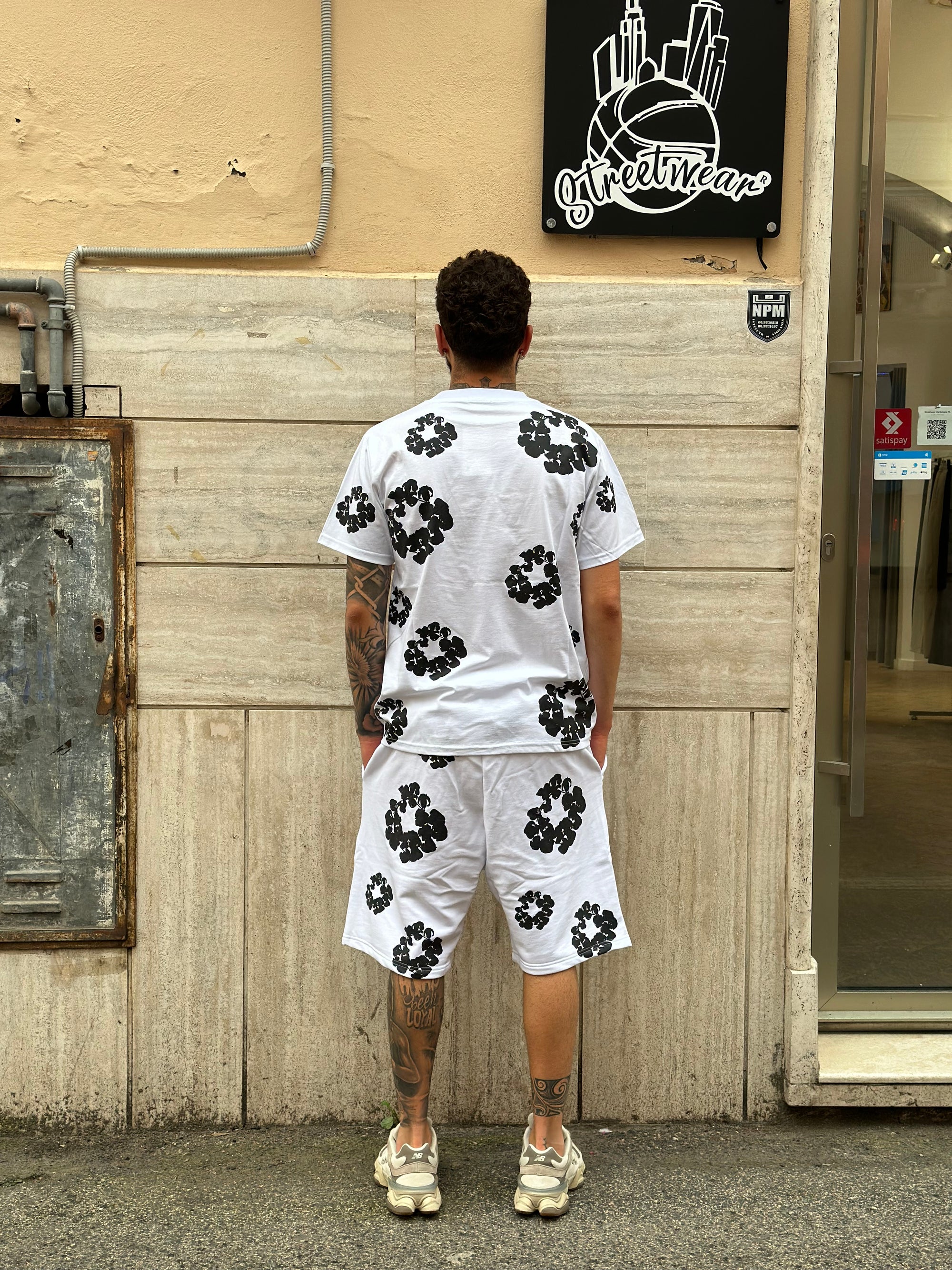 Coordinato Fiorato Bianco