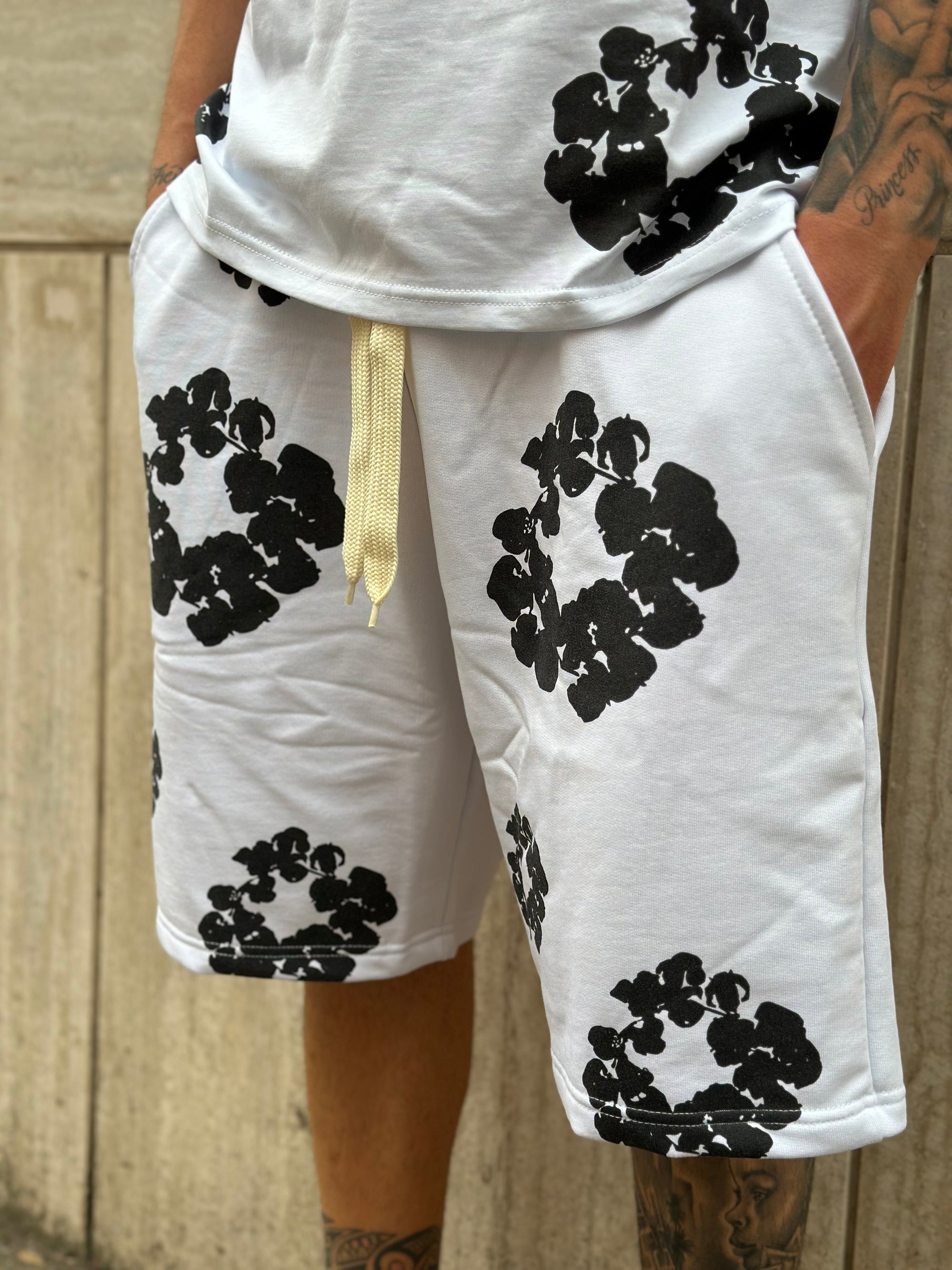 Coordinato Fiorato Bianco