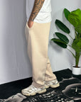 Pantalone Tuta Baggy Felpato Beige